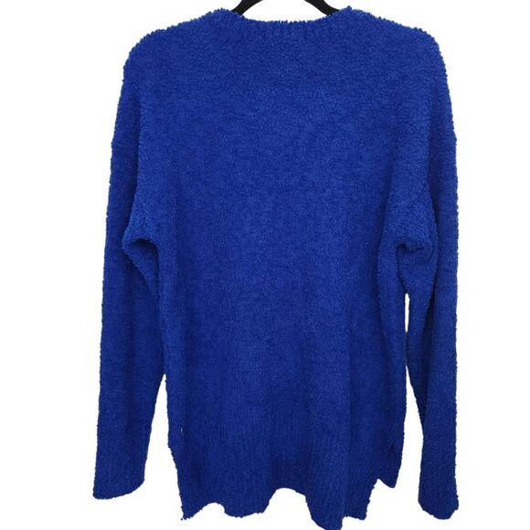 Sanctuary Evereve Teddy V-Neck Long Sleeve Slight high-low Sweater Oversized S - Picture 4 of 8